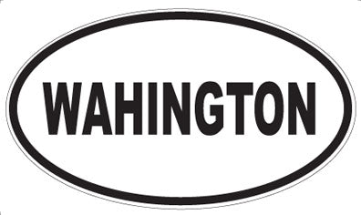 WAHINGTON - Oval Sticker