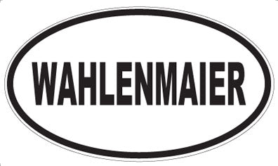 WAHLENMAIER - Oval Magnet