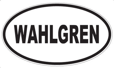 WAHLGREN - Oval Sticker