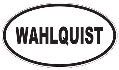 WAHLQUIST - Oval Sticker