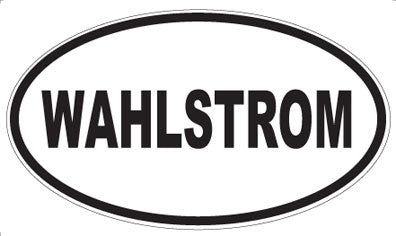 WAHLSTROM - Oval Sticker