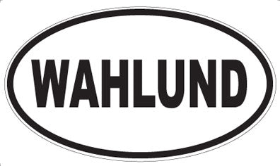 WAHLUND - Oval Sticker