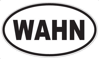 WAHN - Oval Sticker