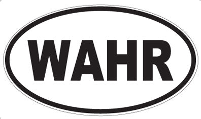 WAHR - Oval Sticker