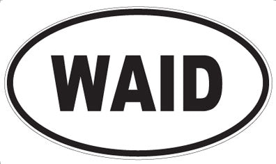 WAID - Oval Sticker