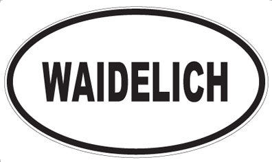 WAIDELICH - Oval Sticker