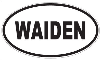 WAIDEN - Oval Sticker