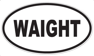 WAIGHT - Oval Sticker