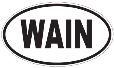 WAIN - Oval Sticker