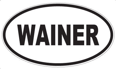 WAINER - Oval Sticker