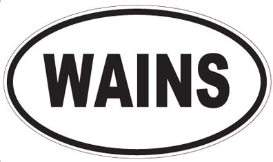 WAINS - Oval Magnet