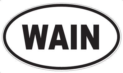 WAIN - Oval Magnet