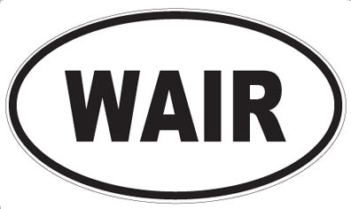 WAIR - Oval Sticker