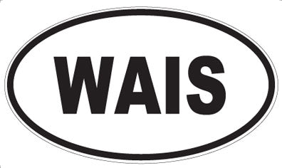 WAIS - Oval Sticker