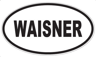 WAISNER - Oval Sticker