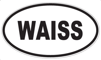 WAISS - Oval Sticker