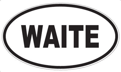 WAITE - Oval Sticker