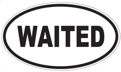 WAITED - Oval Sticker