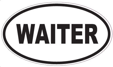 WAITER - Oval Sticker