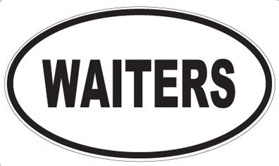 WAITERS - Oval Sticker