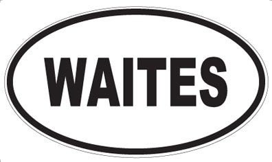 WAITES - Oval Sticker