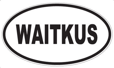WAITKUS - Oval Sticker