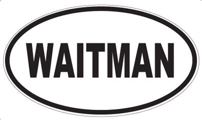 WAITMAN - Oval Sticker
