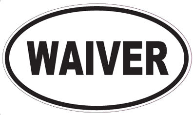 WAIVER - Oval Sticker