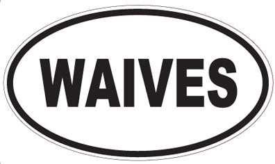 WAIVES - Oval Sticker