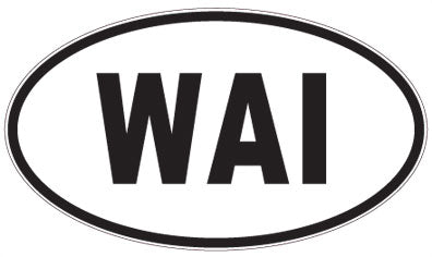 WAI - 3 Letter Initials Oval Magnet