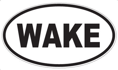 WAKE - Oval Sticker