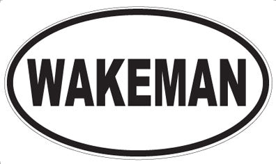WAKEMAN - Oval Sticker