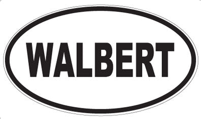 WALBERT - Oval Sticker