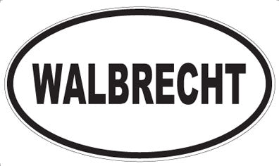 WALBRECHT - Oval Sticker