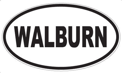WALBURN - Oval Sticker