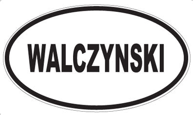 WALCZYNSKI - Oval Sticker