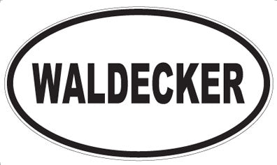 WALDECKER - Oval Sticker
