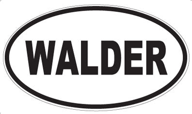 WALDER - Oval Sticker
