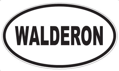 WALDERON - Oval Sticker