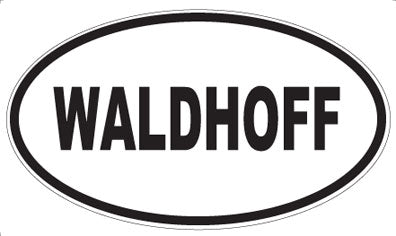 WALDHOFF - Oval Sticker