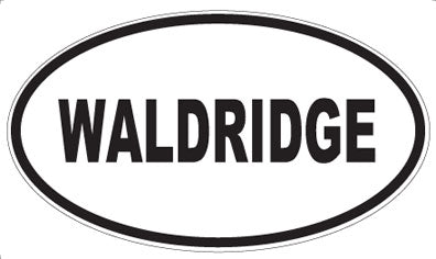 WALDRIDGE - Oval Sticker