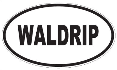 WALDRIP - Oval Sticker