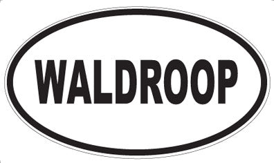 WALDROOP - Oval Sticker