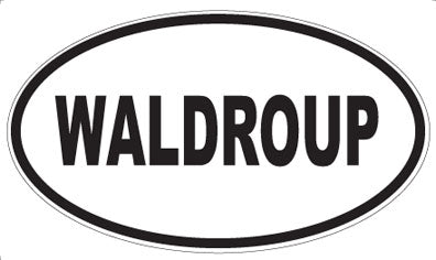 WALDROUP - Oval Sticker