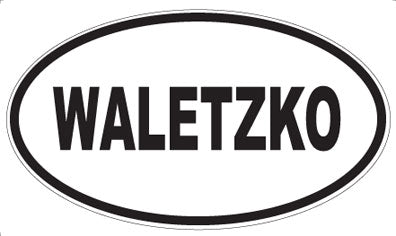 WALETZKO - Oval Sticker