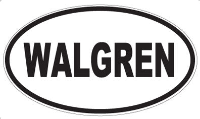 WALGREN - Oval Sticker