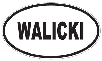 WALICKI - Oval Sticker