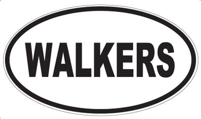 WALKERS - Oval Sticker