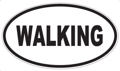 WALKING - Oval Sticker