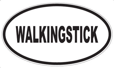 WALKINGSTICK - Oval Sticker